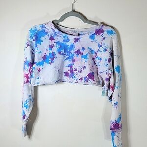Free People Movement Cropped Sweatshirt Tie Dye XS NWOT